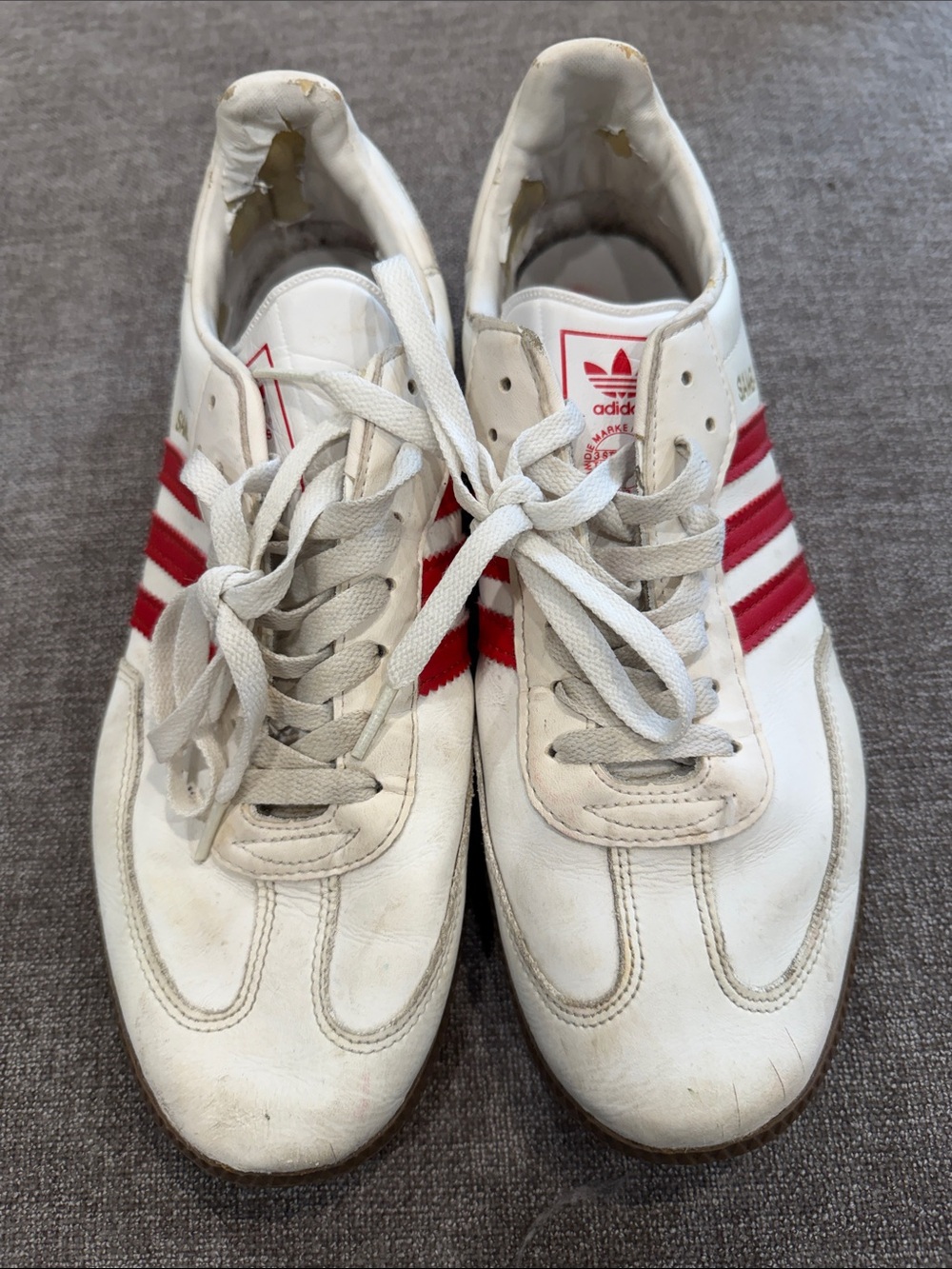 Men’s adidas Samba White & Red Low-Top Sneakers